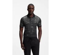 BOSS Active Polo slim fit con motivo jacquard - Style PL_Active Repeat, 50558583 Grigio scuro M