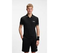 BOSS Active Polo slim fit con particolari a riga tipici del marchio - Style PL_TOC Serve 2, 50559200 Nero S