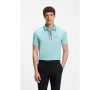 BOSS Active Polo slim fit in cotone elasticizzato con proprietà traspiranti - Style Philix GOC, 50555698 Celeste XS