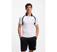BOSS Active Polo slim fit in tessuto elasticizzato ad asciugatura rapida - Style PL_TOC Spin CB, 50554552 Bianco L
