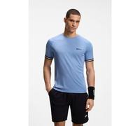 BOSS Active T-shirt slim fit con goffratura a pallina da tennis - Style TS_TOC Serve 2, 50559207 Celeste XXXL