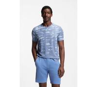 BOSS Active T-shirt slim fit con motivo jacquard - Style TS_Active Repeat, 50558565 Celeste M