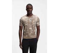 BOSS Active T-shirt slim fit con motivo jacquard - Style TS_Active Repeat, 50558565 Marrone chiaro M