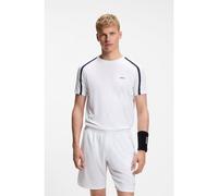 BOSS Active T-shirt slim fit in tessuto elasticizzato con inserti a contrasto - Style TS_TOC Game 2, 50564786 Bianco S