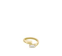 BOSS Anello color oro con cristallo baguette e logo - Style CLIA, JWLRY_1580415 Color oro M