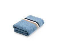 BOSS Asciugamano in cotone con righe tipiche del marchio sul bordo - Style BLINEA Horizon Handtowel 050100, HTOW-BLINEA Celeste ONESI