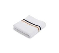 BOSS Asciugamano in cotone con righe tipiche del marchio sul bordo - Style BLINEA Horizon Handtowel 050100, HTOW-BLINEA Bianco ONESI