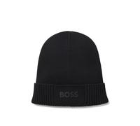 BOSS Berretto in misto cotone con logo stampato in gomma - Style Asic_Beanie-X, 50499423 Nero pz.