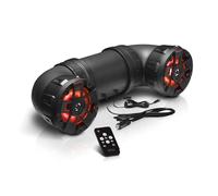 BOSS Audio Systems ATV8BRGB ATV UTV Sound System - Altoparlanti da 8 pollici, tweeter da 1,5 pollici, gamma completa, IPX5 resistente alle intemperie, Bluetooth, amplificatore integrato, illuminazione