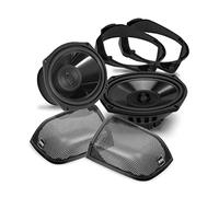 BOSS Audio Systems BHD14 Harley Davidson 6 x 9 Inch Saddlebag Speaker Kit - Adatto a moto Select 2014+ Road Glide e Street Glide, 300 Watt di potenza per coppia, gamma completa, 2 vie, venduti in