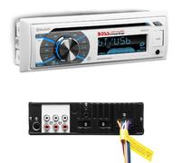 BOSS Audio Systems MR508UABW Marine Boat Stereo - Single Din, Bluetooth Audio and Calling Head Unit, AM/FM Radio Receiver, CD Player, Weatherproof, USB