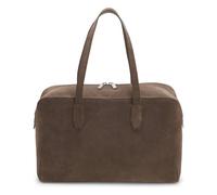BOSS Borsone in pelle scamosciata con logo goffrato - Style Axell S_Daily Bag, 50567707 Kaki pz.
