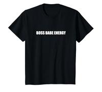 Boss Babe Energia Maglietta, Bambini, Nero, 10 Anni