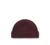 BOSS BECKHAM x BOSS Berretto a coste in lana vergine e cashmere - Style Hero_Hat_DB, 50552850 Rosso scuro pz.