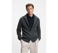 BOSS BECKHAM x BOSS Cardigan con zip in lana e cashmere - Style Hilustre_DB, 50554340 Grigio scuro M