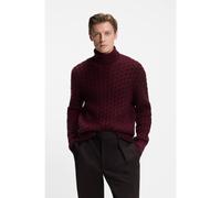 BOSS BECKHAM x BOSS Maglione a trecce in lana e cashmere - Style Herrero_DB, 50554338 Rosso scuro L