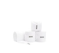 BOSS Bende da equitazione per la circolazione sanguigna del cavallo con logo a contrasto e chiusura a strappo - Style BANDAGES BLACK, B1H2301 Bianco pz.
