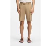 BOSS Bermuda con fit affusolato in cotone, seta e tessuto elasticizzato - Style L-PeetL-S-252, 50538678 Beige 46