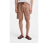 BOSS Bermuda con fit affusolato in lino a spina di pesce - Style L-PeetL-PL-RDS-S-252, 50560594 Marrone 52