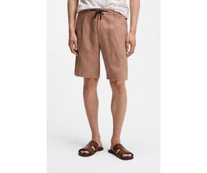 BOSS Bermuda con fit affusolato in lino a spina di pesce - Style L-PeetL-PL-RDS-S-252, 50560594 Marrone 46