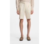 BOSS Bermuda con fit affusolato in lino con pieghe sulla parte anteriore - Style H-Perin-DPLDTL-S-262, 50561858 Beige chiaro 56