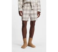 BOSS Bermuda del pigiama a quadri Vichy in flanella di cotone - Style Winter White Shorts, 50559467 Bianco XL