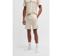 BOSS Bermuda del pigiama in cotone elasticizzato con logo stampato - Style Unique Shorts CW, 50515394 Beige chiaro XXL