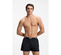 BOSS Bermuda del pigiama in cotone - Style 2P Boxer Shorts EW, 50545913 Nero / Beige S