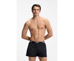 BOSS Bermuda del pigiama in cotone - Style 2P Boxer Shorts EW, 50545913 Nero / Beige XL