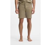 BOSS Bermuda del pigiama in misto cotone con logo ricamato - Style Waffle Shorts, 50535884 Marrone chiaro M