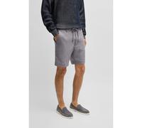 BOSS Bermuda regular fit in misto lino con coulisse - Style C-Kane-RDS-Shorts, 50538016 Grigio 46