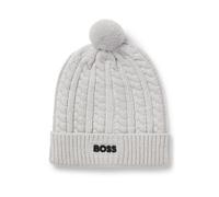 BOSS Berretto in maglia a trecce da bambini con logo ricamato - Style J52697/A32T0, J52697 Grigio chiaro 48