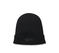 BOSS Berretto in misto cotone con logo stampato in gomma - Style Asic_Beanie-X, 50499423 Nero pz.