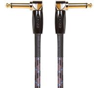 BOSS BIC-3AA Studio Grade Instrument Cable, Patch/pedal cable-right-angle 1/4-inch connectors, 1 ft/30 cm length