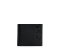 BOSS Portafoglio in pelle martellata con taschino portamonete e logo goffrato - Style Big BB_4 cc coin, 50470802 Nero pz.