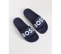 BOSS Black ciabatte con stampa logo blu navy 41