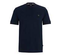 Boss Black, ,Tops ,Uomo ,Blu ,2XL T-shirt in cotone morbido con monogramma
