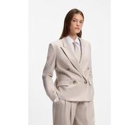 BOSS Blazer doppiopetto regular-fit in flanella mélange - Style Jaleto13, 50569388 Colore neutro 38