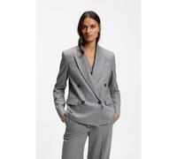 BOSS Blazer doppiopetto regular-fit in flanella mélange - Style Jaleto13, 50569388 Grigio 38