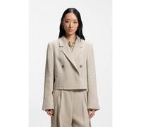 BOSS Blazer oversize in misto lino a spina di pesce - Style Jojeka1, 50560970 Beige chiaro 48