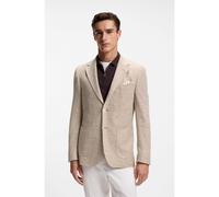 BOSS Blazer regular fit in misto lino a motivi - Style L-Jeff-J-2PP-253, 50560810 Beige 48