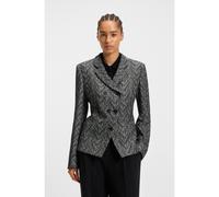 BOSS Blazer regular fit in tweed a spina di pesce - Style Jiarna, 50548306 Grigio a motivi 50
