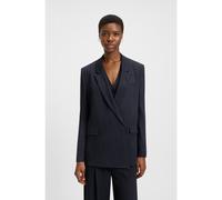 BOSS Blazer relaxed fit gessato con chiusura nascosta - Style Janka-DB2, 50548492 Blu scuro 40