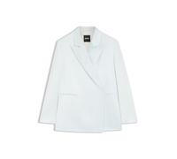 BOSS Blazer relaxed fit in satin con chiusura nascosta - Style Japhea, 50558312 Celeste 36