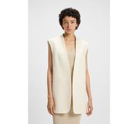BOSS Blazer senza maniche relaxed fit in misto cotone bouclé italiano - Style Jasia, 50545972 Bianco 36