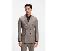 BOSS Giacca slim fit in lana vergine a quadri - Style C-Huge-DB-264, 50571970 Marrone a motivi 52