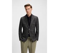 BOSS Blazer slim fit in lana vergine a quadri - Style H-Hutson-251, 50545891 Nero a motivi 50