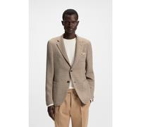 BOSS Blazer slim fit in lana vergine a quadri - Style L-Heston-241, 50546562 Marrone a motivi 52