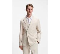 BOSS Blazer slim fit in lino e cotone a righe - Style C-Hanry-J-DB-262, 50561938 Beige chiaro 48