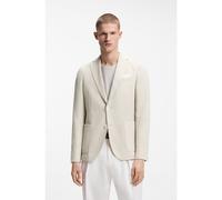 BOSS Blazer slim fit in misto cotone a motivi - Style C-Hanry-262, 50561907 Beige chiaro 50